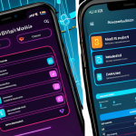 **

A futuristic, secure digital wallet interface displaying a patient's medical record. The wallet is designed with a blockchain aesthetic (interconnected blocks, glowing lines), and the patient has fine-grained controls over who can access different parts of their data. This control is visually represented by toggles, permission settings, and authorized user icons (doctors, hospitals). Overlaid, show a subtle network graphic emphasizing decentralization.

**